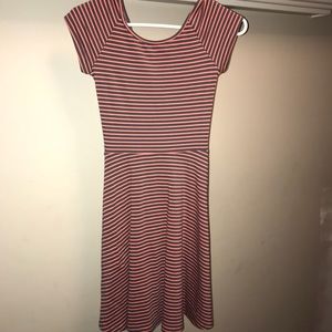 Short sleeve striped dress